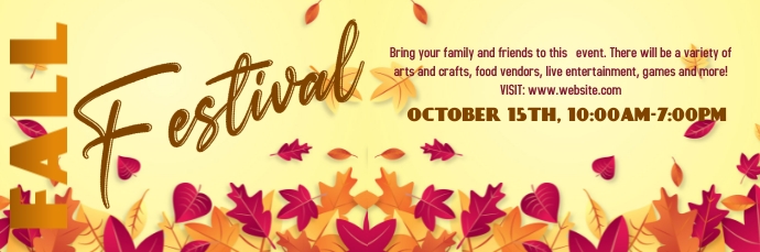 Fall Fest Header Fall festivall ad template | PosterMyWall