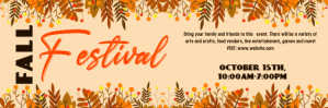 Orange Fall Festival E-mail-overskrift Template