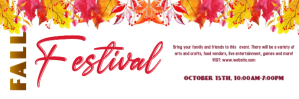 白色 Fall Festival E-mail-overskrift Template