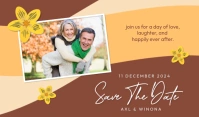 Fall Floral Save The Date Tag template