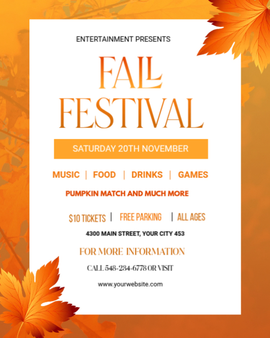 Fall Flyers fall flyer Template | PosterMyWall
