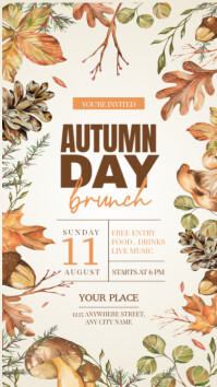 fall flyer Instagram Story template