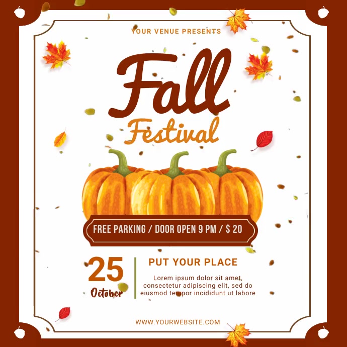 fall flyer Template | PosterMyWall