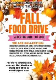 Fall Food Drive A4 template