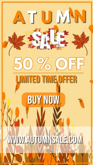 Fall for Fantastic Discounts: Autumn Sale Fre Tiktok Video template