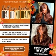 Fall hair special appointment deals- autumn booking flyer Instagram Post template