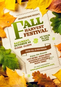 Fall Harvest Festival Flyer A4 template
