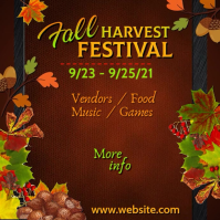 Marron Fall Harvest Festival 方形(1:1) Template
