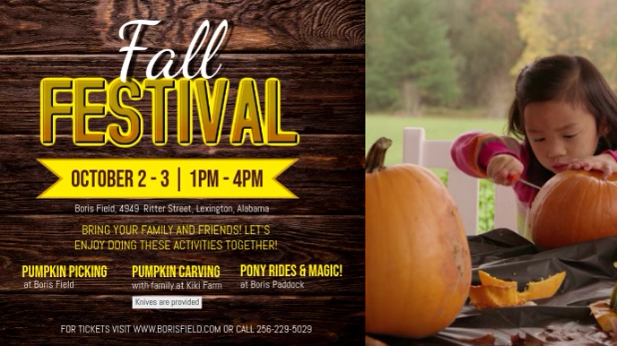 Fun Fall Ad Fall Kid's Event Ad Video Template | PosterMyWall