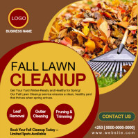 fall lawn care flyer Publicación de Instagram template