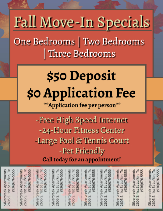 Fall Leasing Flyer Template | PosterMyWall