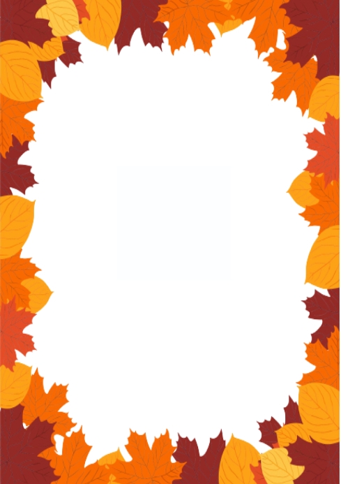 fall leave border template | PosterMyWall