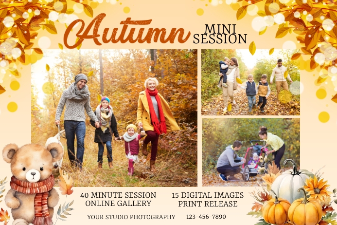 Copy of Fall Mini Session Template | PosterMyWall