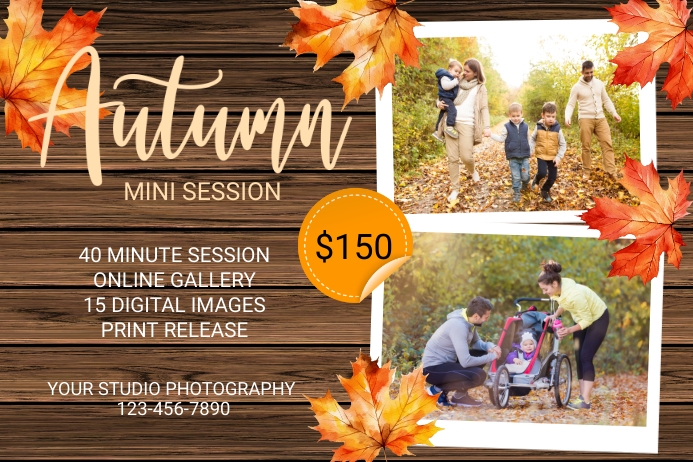 Fall Mini Session Template | PosterMyWall