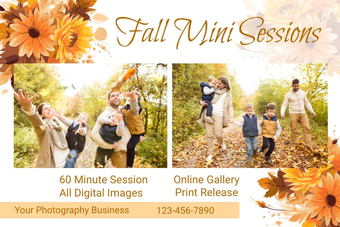 Copy of Fall Mini Session Template | PosterMyWall