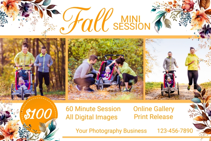 Fall Mini Session Template | PosterMyWall