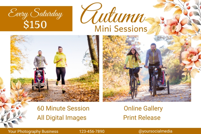 Fall Mini Session Template | PosterMyWall