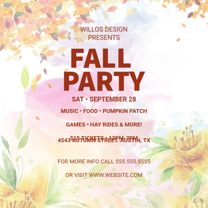 Fall Party Template PosterMyWall