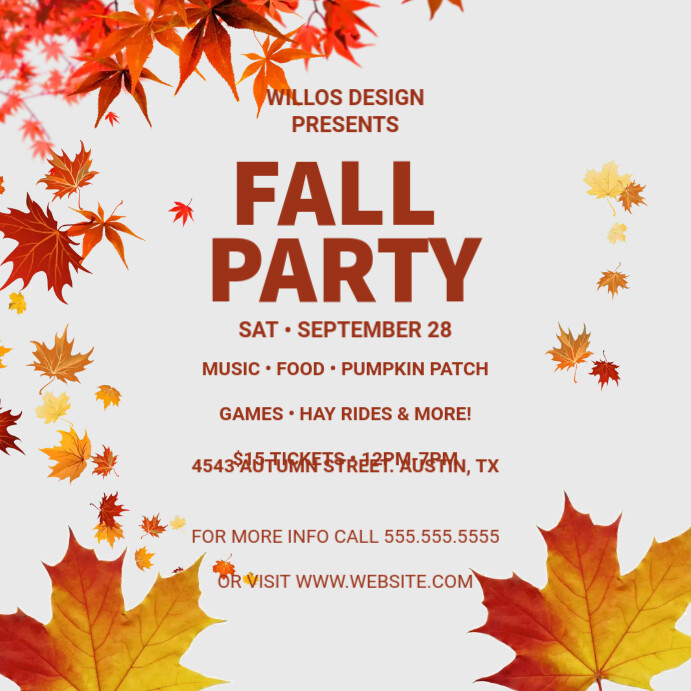Fall Party Template PosterMyWall