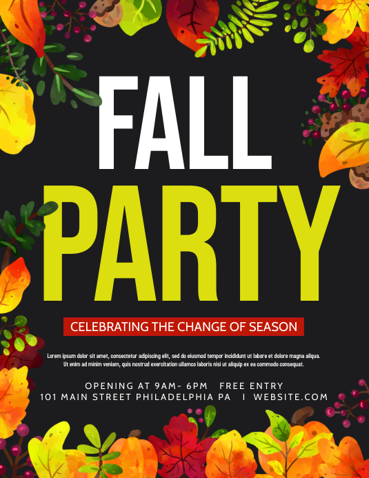 Fall Party Template PosterMyWall