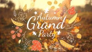 สีน้ำตาล Autumn Party Facebook-covervideo Template