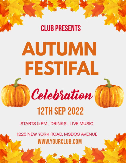 Fall Party Invitations template | PosterMyWall