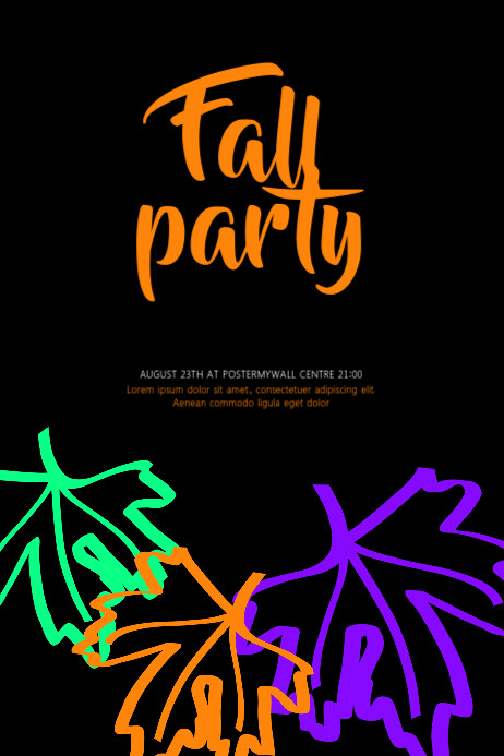 Copy of Fall Party Flyer Template | PosterMyWall