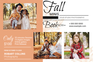 Fall Photography Mini Session Label template