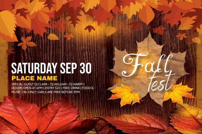 Fall poster Template | PosterMyWall