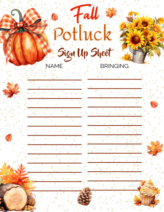 Editable Potluck Sign Up Sheet 9 Sign Up Sheet Templates To Make Your