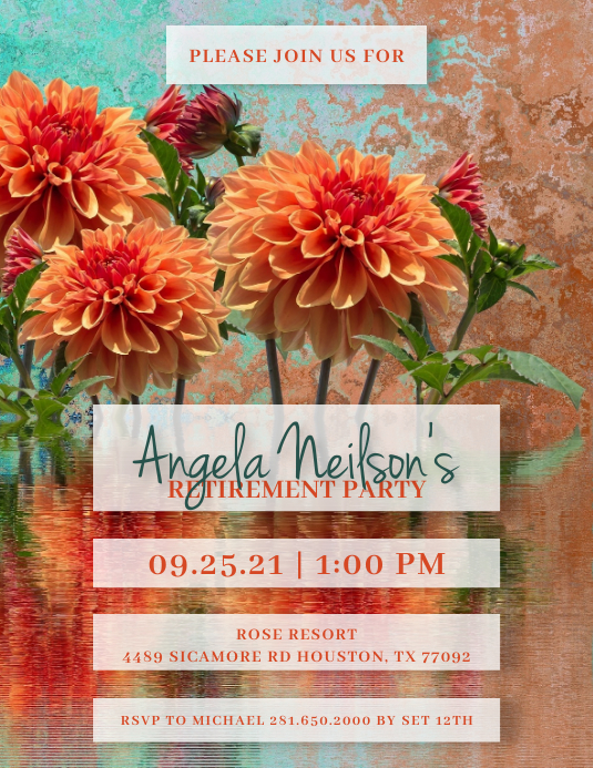 Fall Retirement Invitations Fall Retirement Beach Party Invitation Template | PosterMyWall