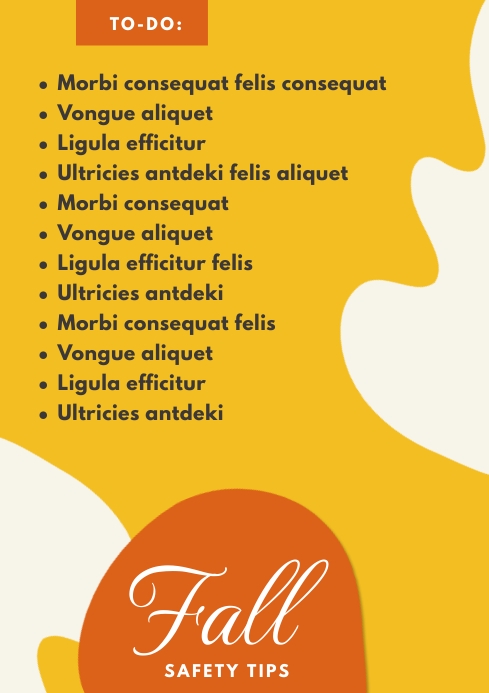 Copy of Fall Safety Tips Template | PosterMyWall