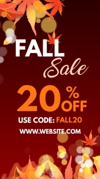 Fall Promo Code Fall Sale 20% OFF Promo Flyer Template | PosterMyWall