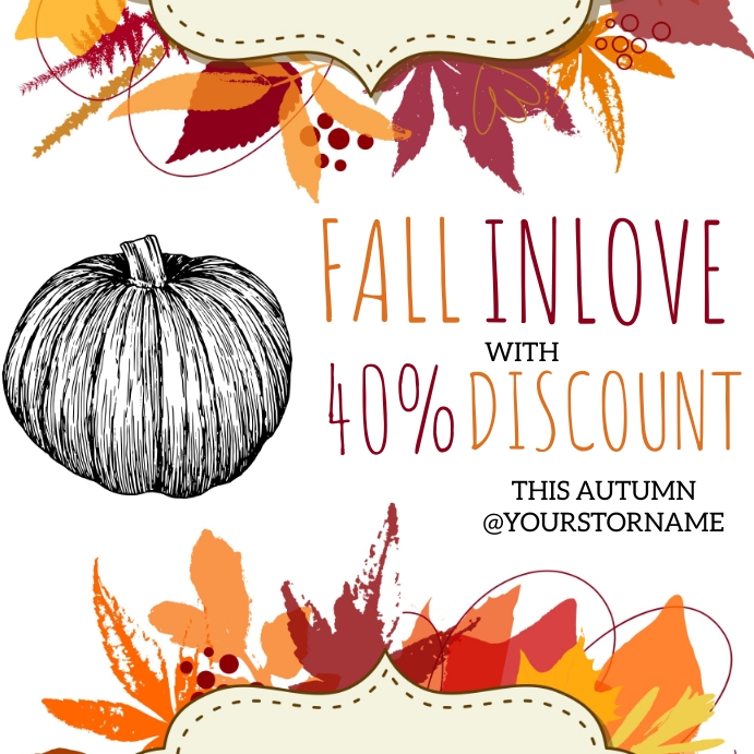 Fun Fall Ad FALL SALE AD TEMPLATE | PosterMyWall