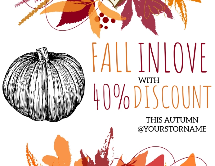 Fall Text Ad FALL SALE AD TEMPLATE | PosterMyWall