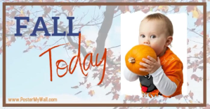 Fall sale blowing leaf background Obraz udostępniany na Facebooku template