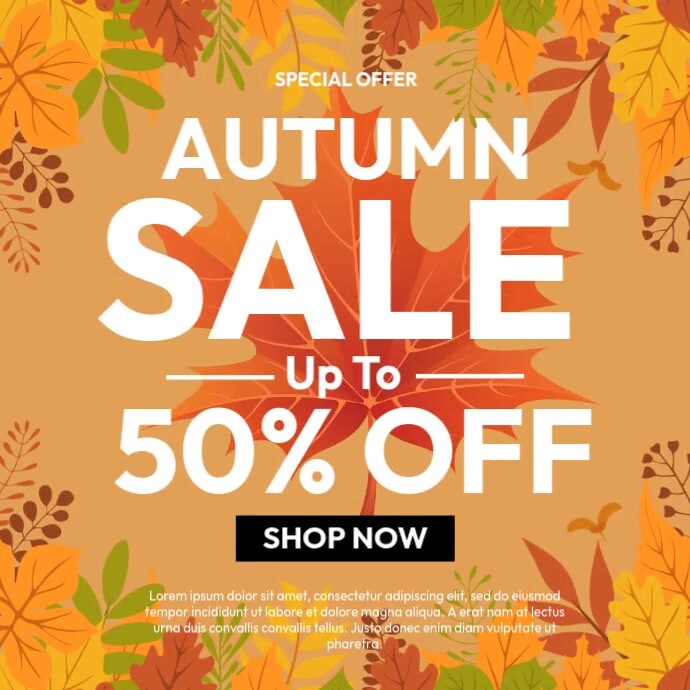 Fall Sale Printable Fall Sale Template | PosterMyWall