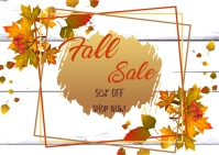 Fall Sale Postcard template