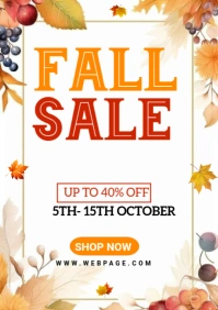 fall sale A4 template