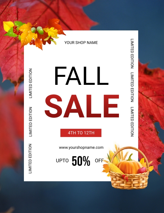 Fall Sale Printable Copy of fall sale | PosterMyWall