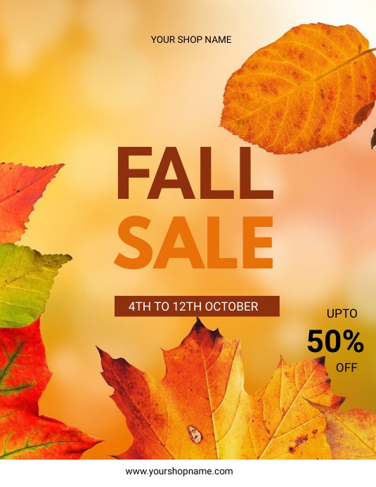 Fall Sale Script fall sale Template | PosterMyWall