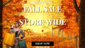 Laranja Fall Sale Digitalt display Template