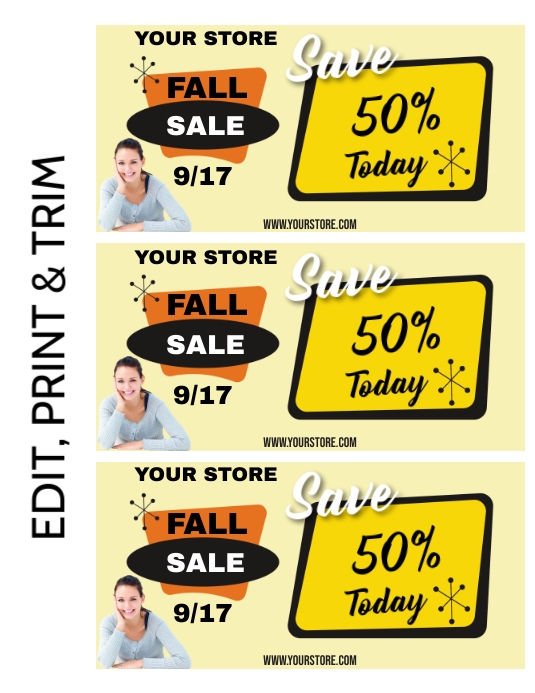 Fall Sale Script FALL SALE Template | PosterMyWall