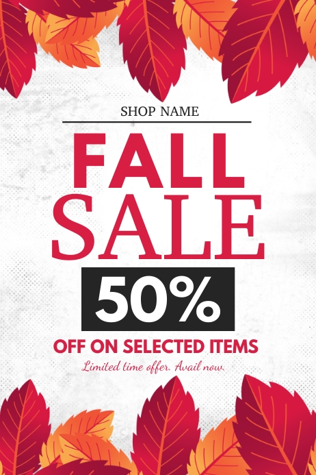 Fall Sale Printable Copy of fall sale | PosterMyWall