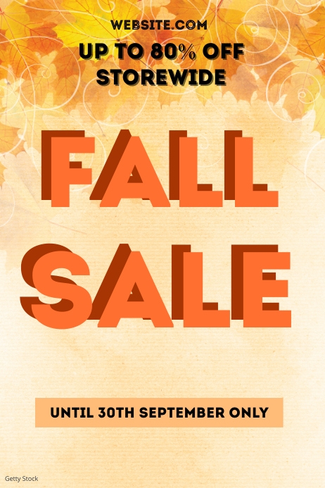 Fall Sale Script Copy of Fall Sale | PosterMyWall