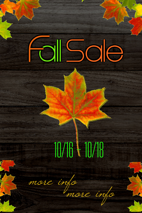 Fall Sale Printable Fall Sale Template | PosterMyWall
