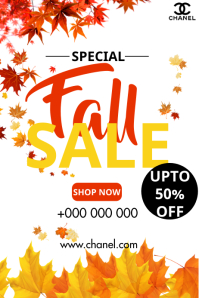 Fall Sale Script FALL SALE Template | PosterMyWall