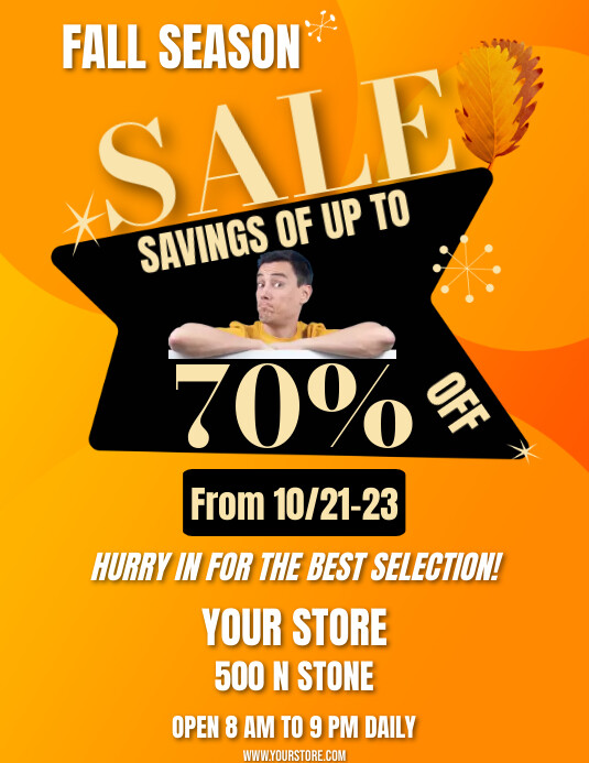 Fall Sale Script Copy of FALL SALE | PosterMyWall