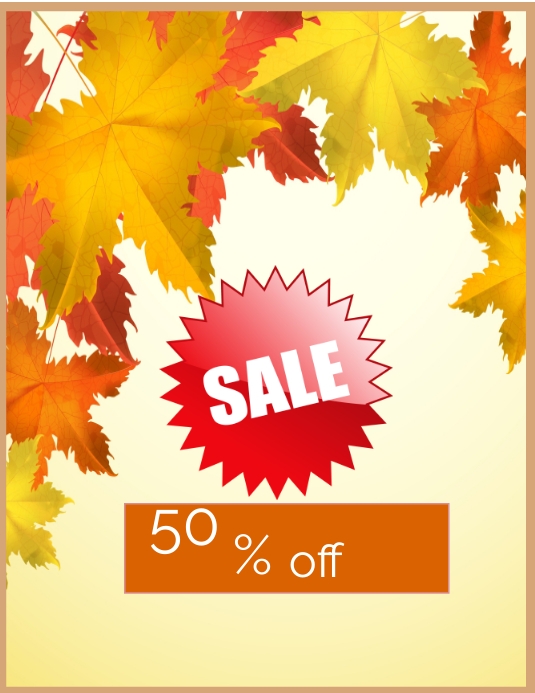 Fall Sale Script Fall Sale Template | PosterMyWall