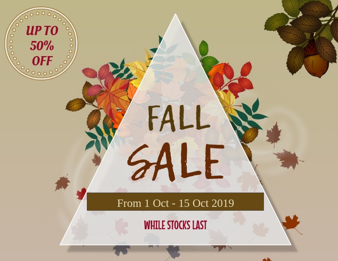 Fall Sale Script FALL SALE Template | PosterMyWall